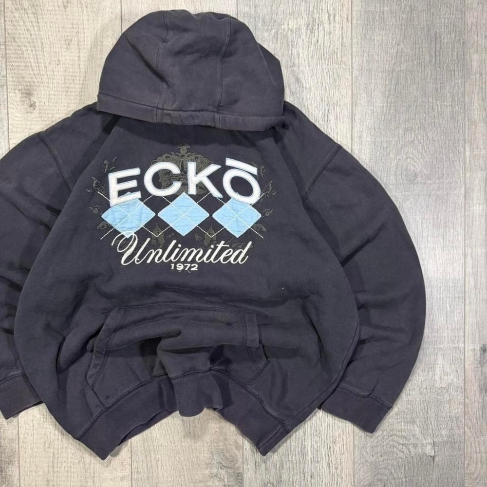 Vintage y2k echo unlimited pullover, skater hip-hop hoodie - Picture 2 of 8